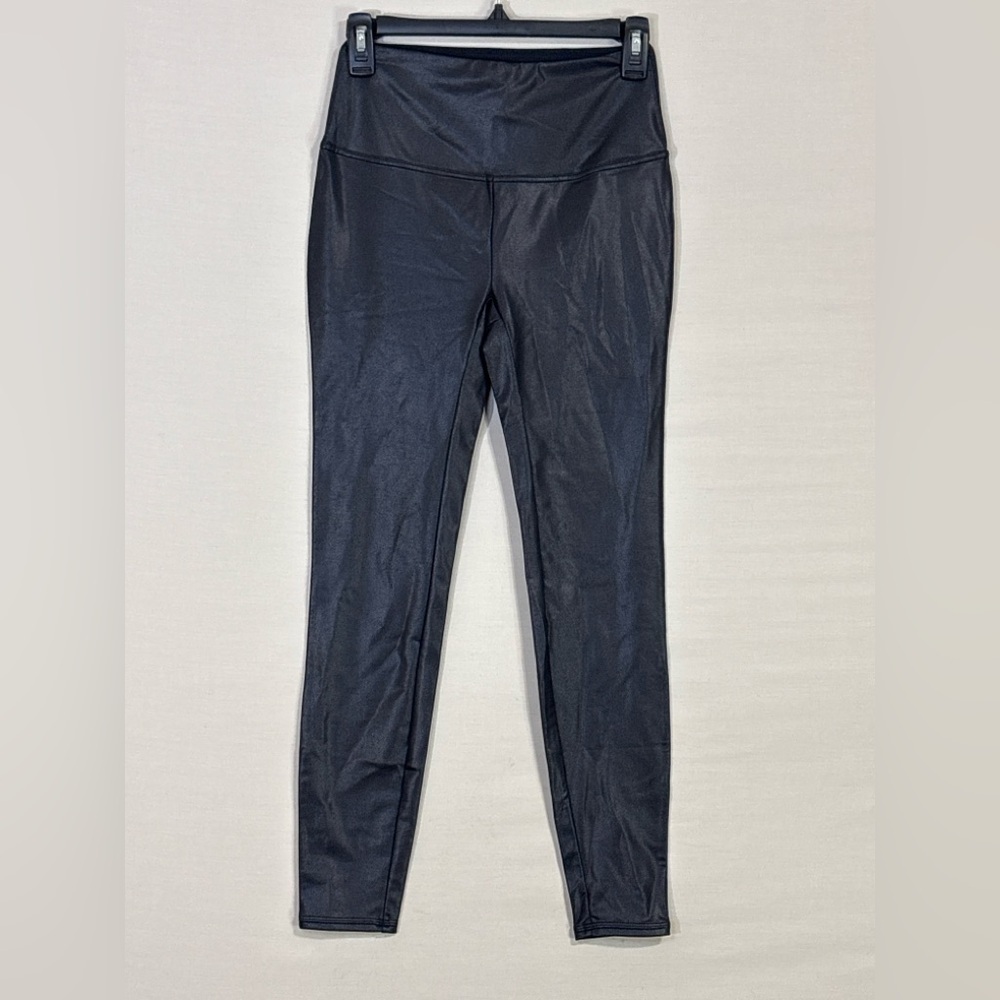 Quince Black High-Waisted Faux Leather Leggings Size S